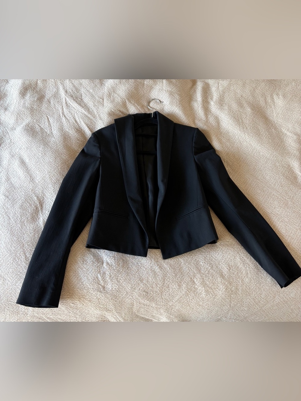 All Saints Black Cropped Blazer